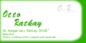 otto ratkay business card